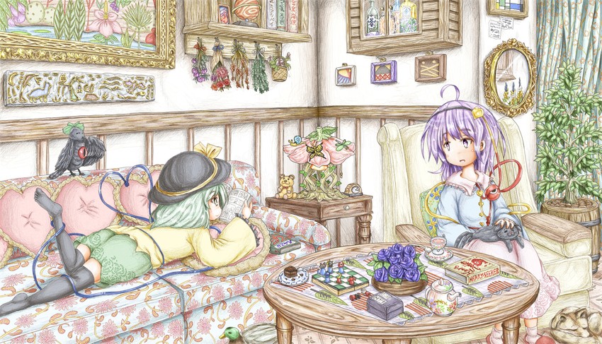 komeiji koishi, komeiji satori, kaenbyou rin, and reiuji utsuho (touhou) drawn by ys_(ytoskyoku-57)