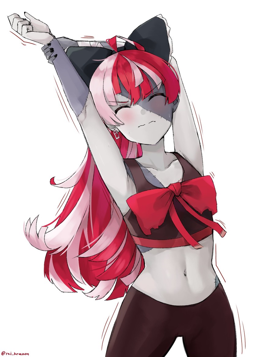 kureiji ollie (hololive and 1 more) drawn by rakku_(rkrmz0n)