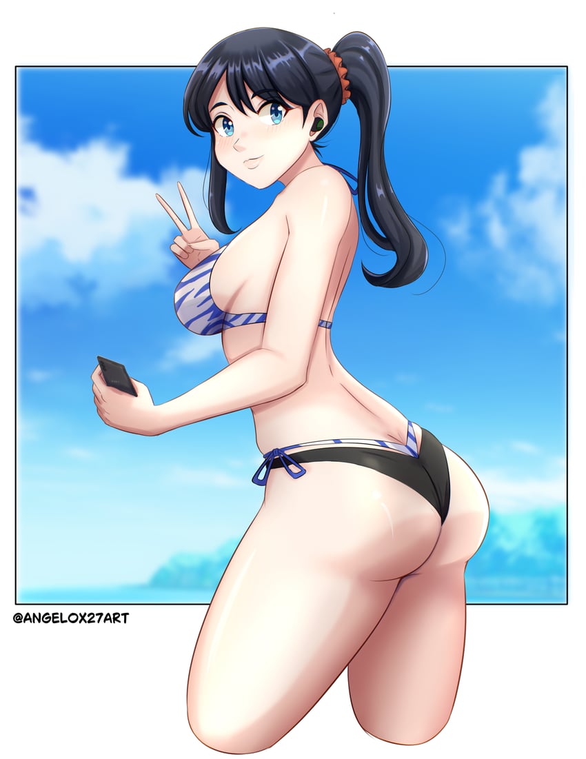 takarada rikka and gridman (gridman universe and 1 more) drawn by angelox27