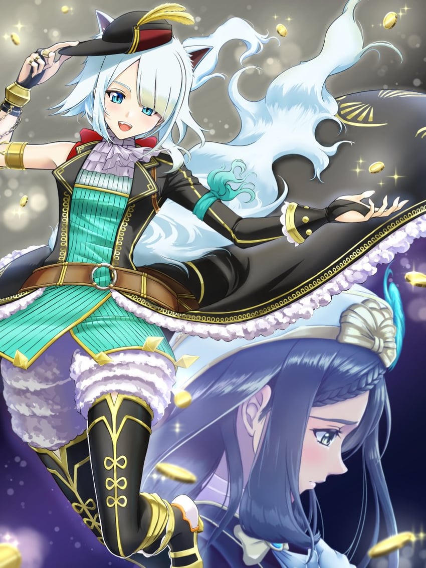 white cat and krysha pendleton (ys and 1 more) drawn by chiga_akira