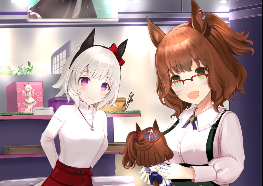 curren chan and aston machan (umamusume) drawn by wnaph