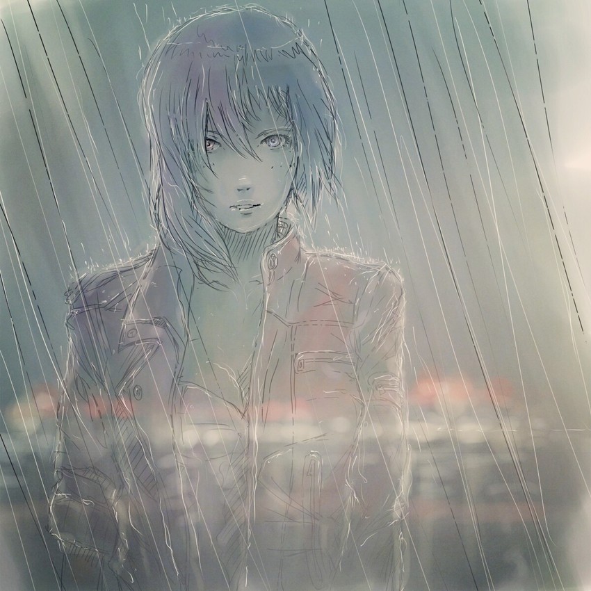 kusanagi motoko (ghost in the shell and 1 more) drawn by valkorn