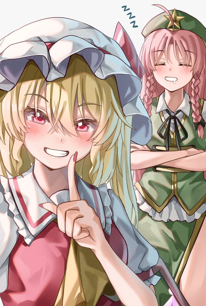flandre scarlet and hong meiling (touhou) drawn by mahoro_(minase_mahoro)