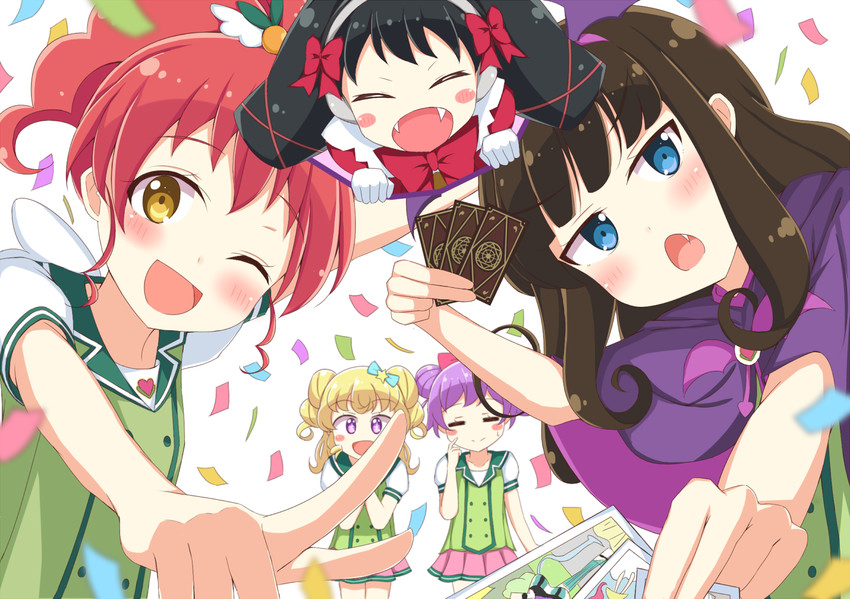 manaka laala, kurosu aroma, shiratama mikan, yumekawa yui, and gaaruru (pretty series and 2 more) drawn by meiji_(meizi493)