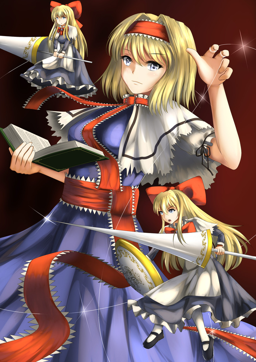 alice margatroid and shanghai doll (touhou) drawn by bushi_j