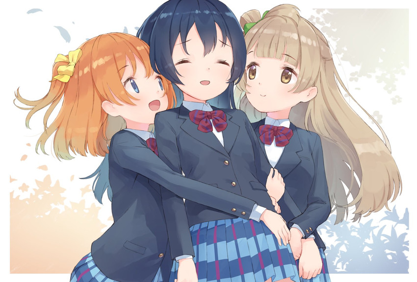 sonoda umi, minami kotori, and kosaka honoka (love live! and 1 more) drawn by eichisu