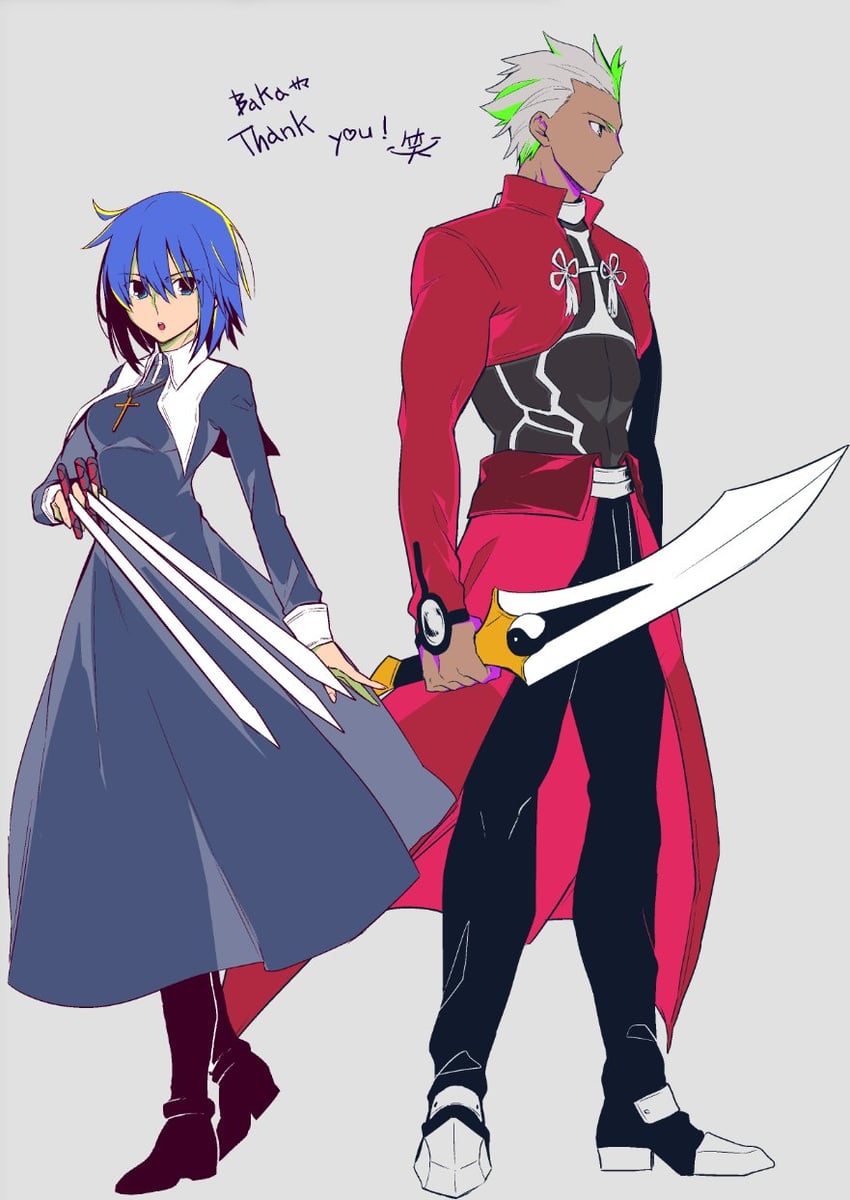 archer and ciel (fate and 2 more) drawn by line_dot