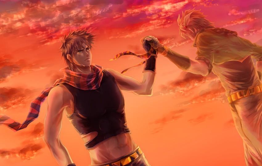 joseph joestar and caesar anthonio zeppeli (jojo no kimyou na bouken and 1 more) drawn by kazari11255