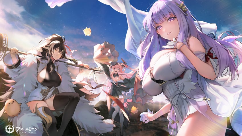 manjuu, plymouth, prinz rupprecht, and harbin (azur lane) drawn by milin_(orange_maru)