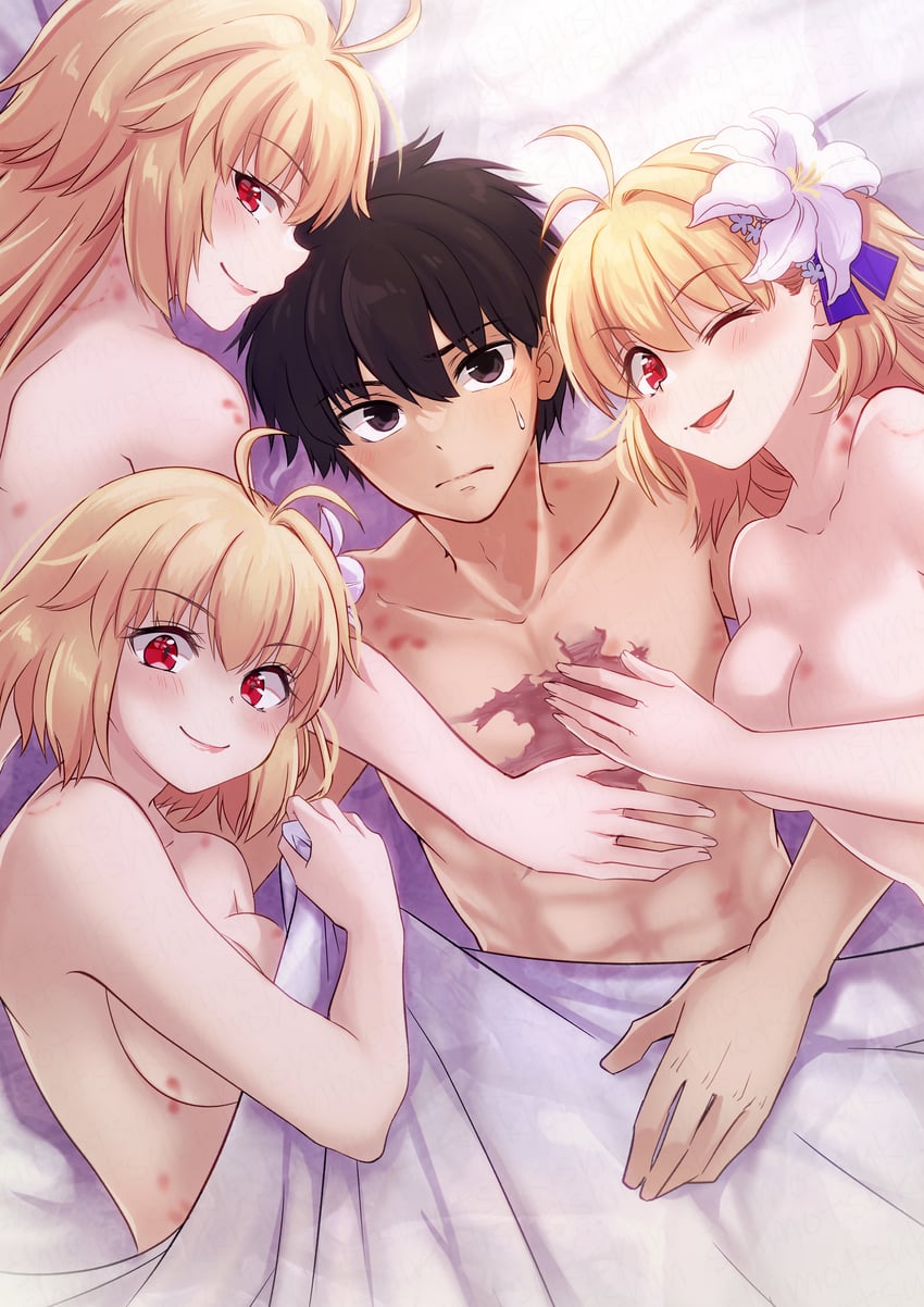 arcueid brunestud, tohno shiki, and archetype earth (fate and 2 more) drawn by shimotsukishin