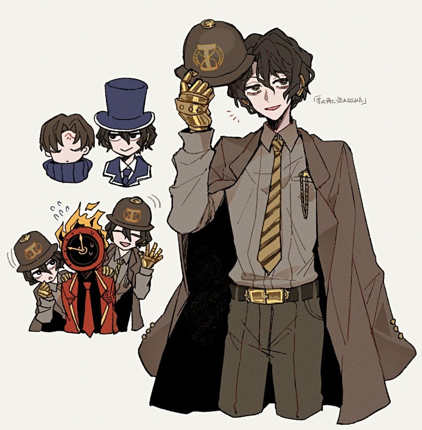 dante, demian, and hubert (project moon and 1 more) drawn by yono_neie