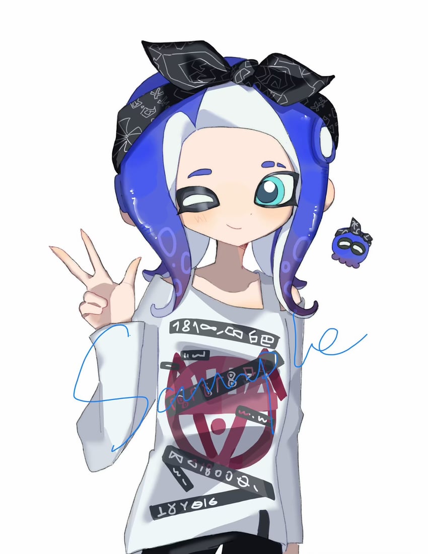 octoling player character and octoling girl (splatoon) drawn by qianwa_shi_biao