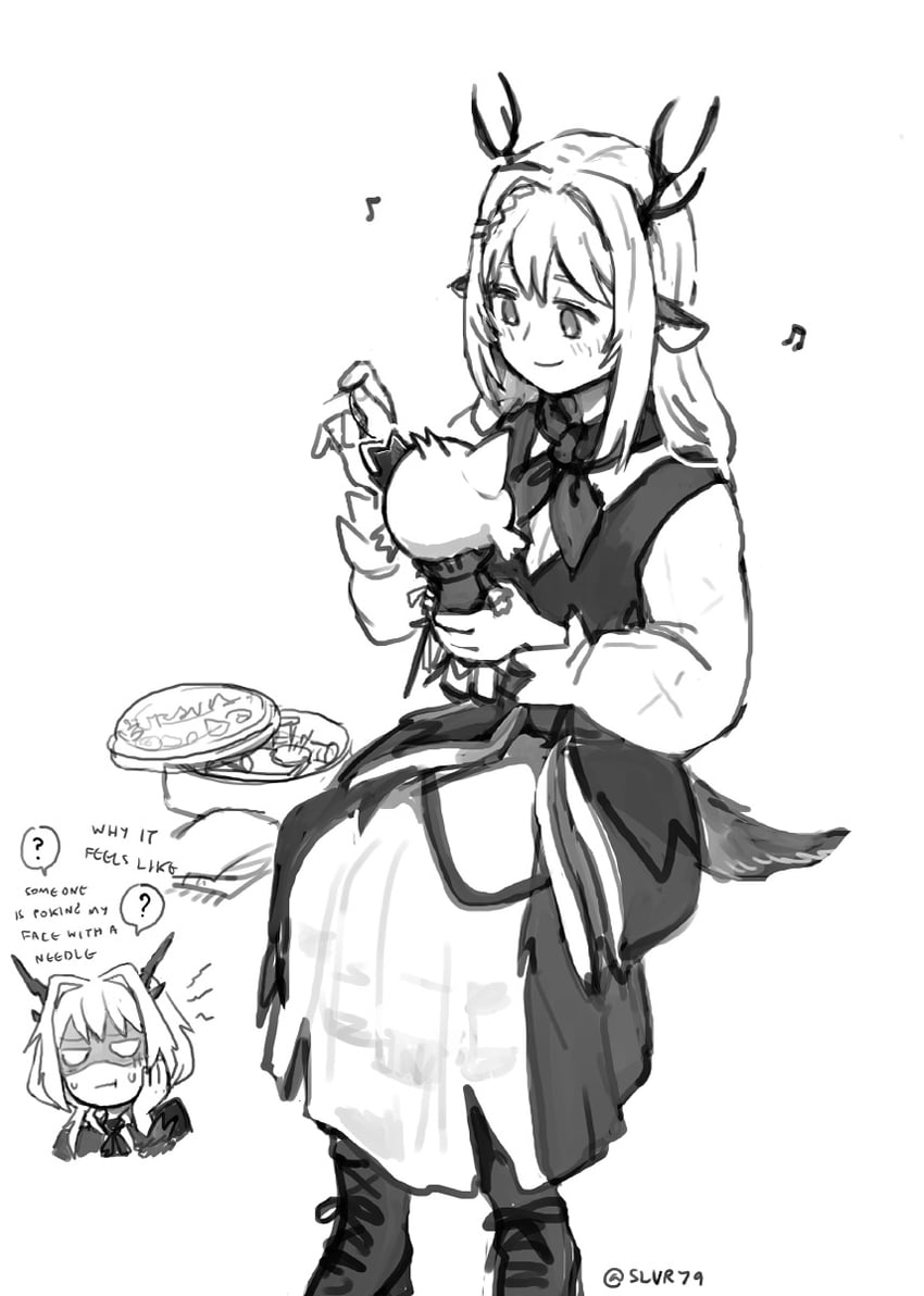 talulah, alina, and talulah the fighter (arknights) drawn by silverxp