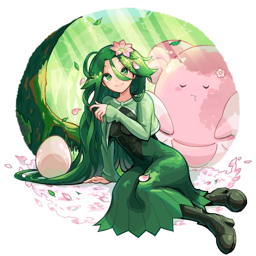 blissey and cheryl (pokemon and 1 more) drawn by ffccll