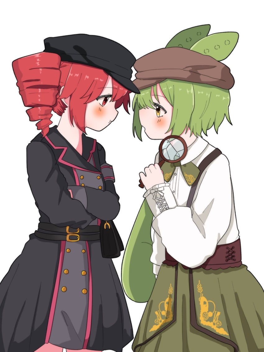 kasane teto, zundamon, bishoujo detective zundamon, and assistant teto (voiceroid and 2 more) drawn by haru_maron
