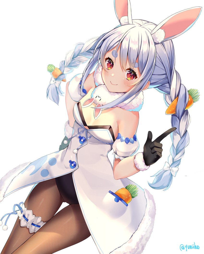 usada pekora and don-chan (hololive) drawn by yuniiho