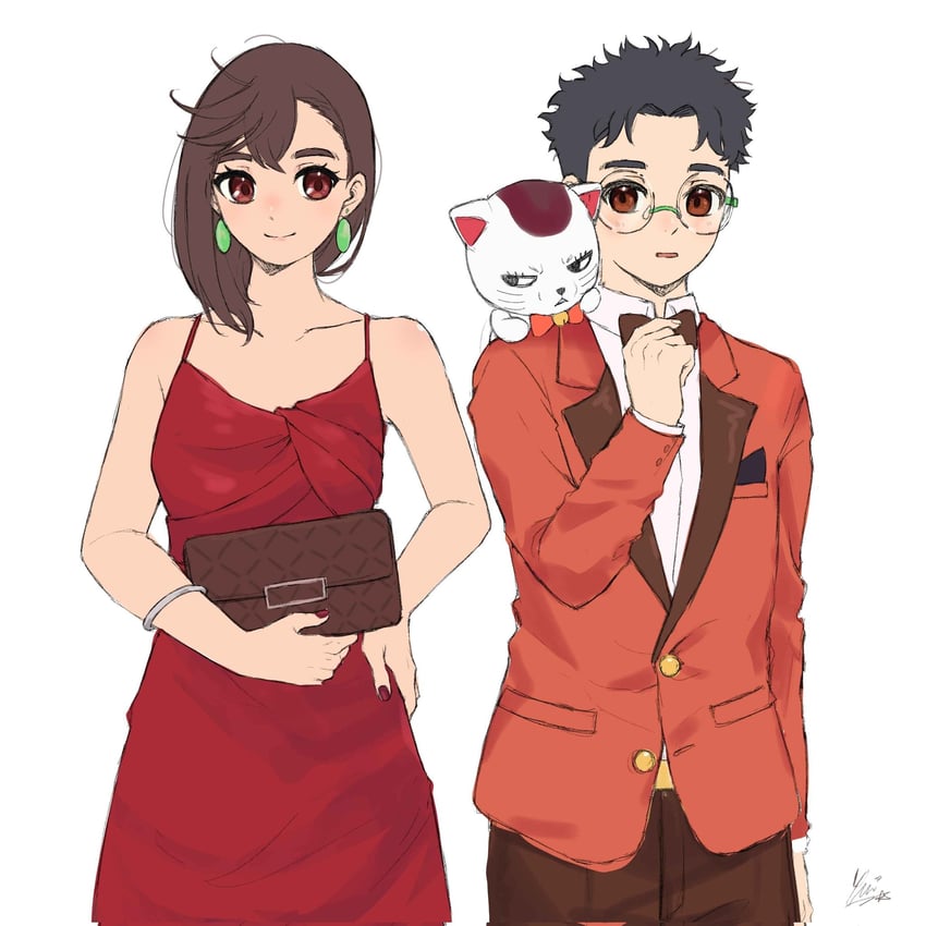 ayase momo, takakura ken, and turbo granny (dandadan) drawn by yuikannon