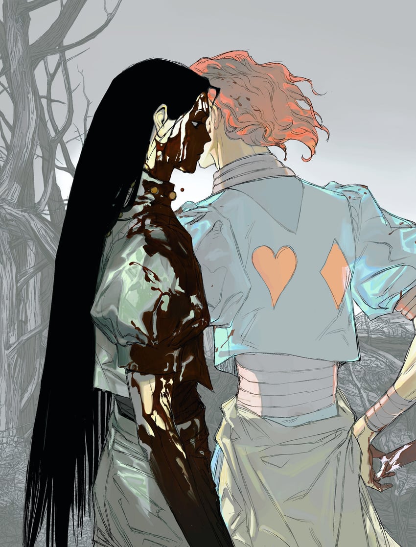 hisoka morow and illumi zoldyck (hunter x hunter) drawn by ghost12