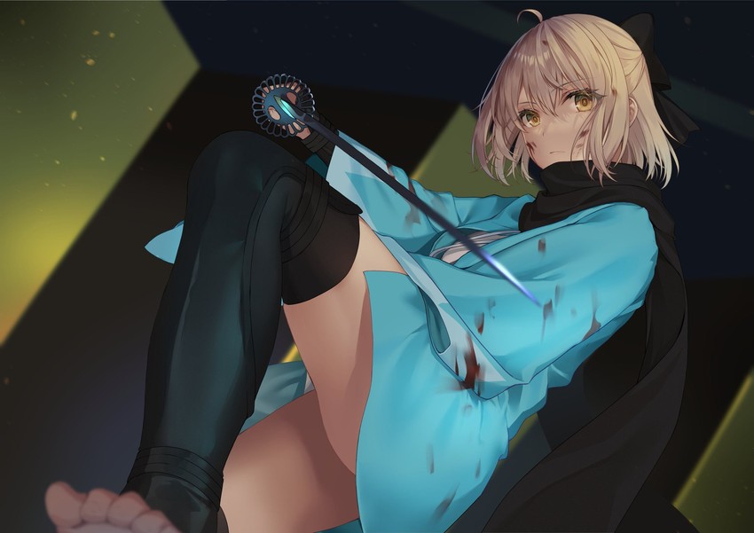 okita souji (fate and 2 more) drawn by hizuki_higure