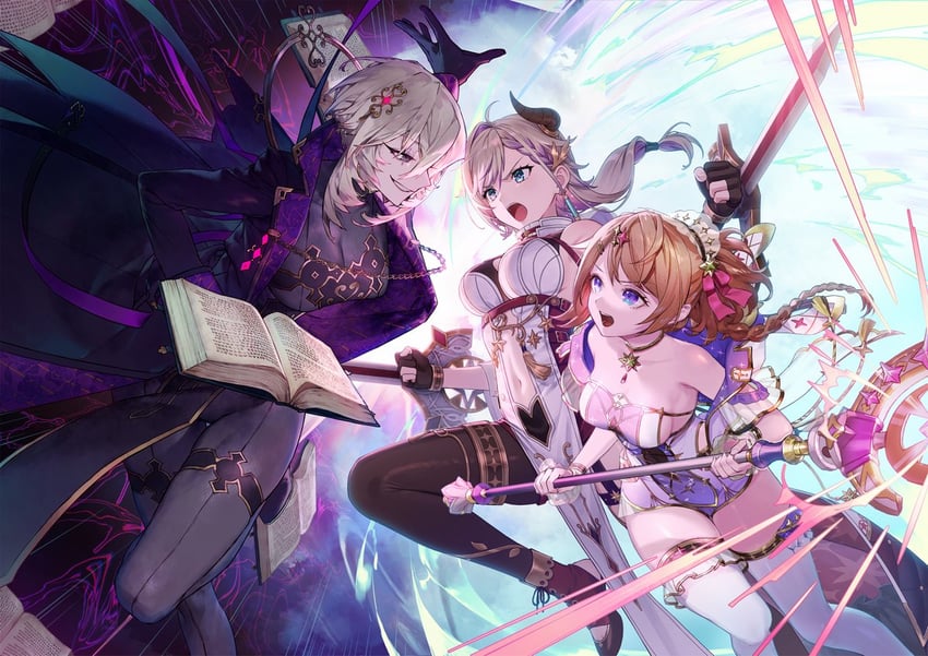 resna sternenlicht, valeria, and criselda (atelier and 1 more) drawn by noco_(adamas), tokki, and umiu_geso