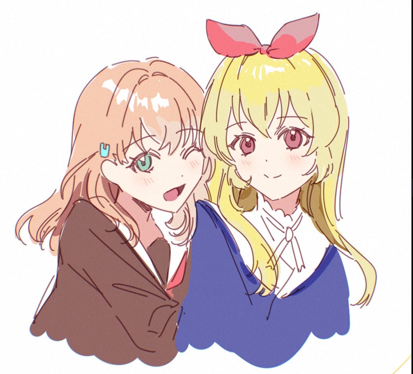 hinoshita kaho and hoshimiya ichigo (love live! and 2 more) drawn by dkou