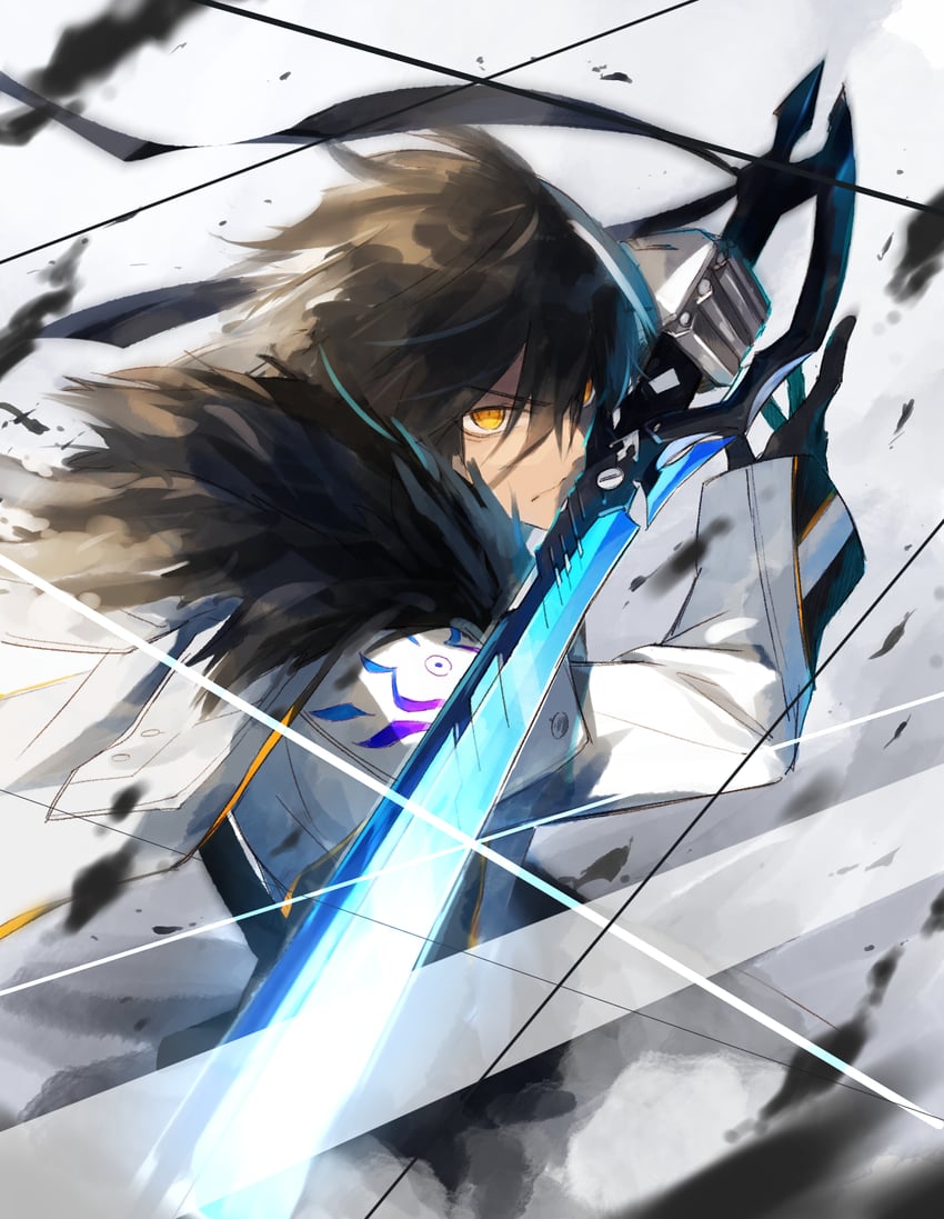 raven cronwell and furious blade (elsword) drawn by malmaron