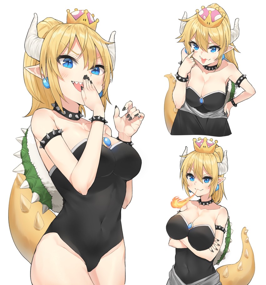 bowsette (mario and 1 more) drawn by applepie_(12711019)