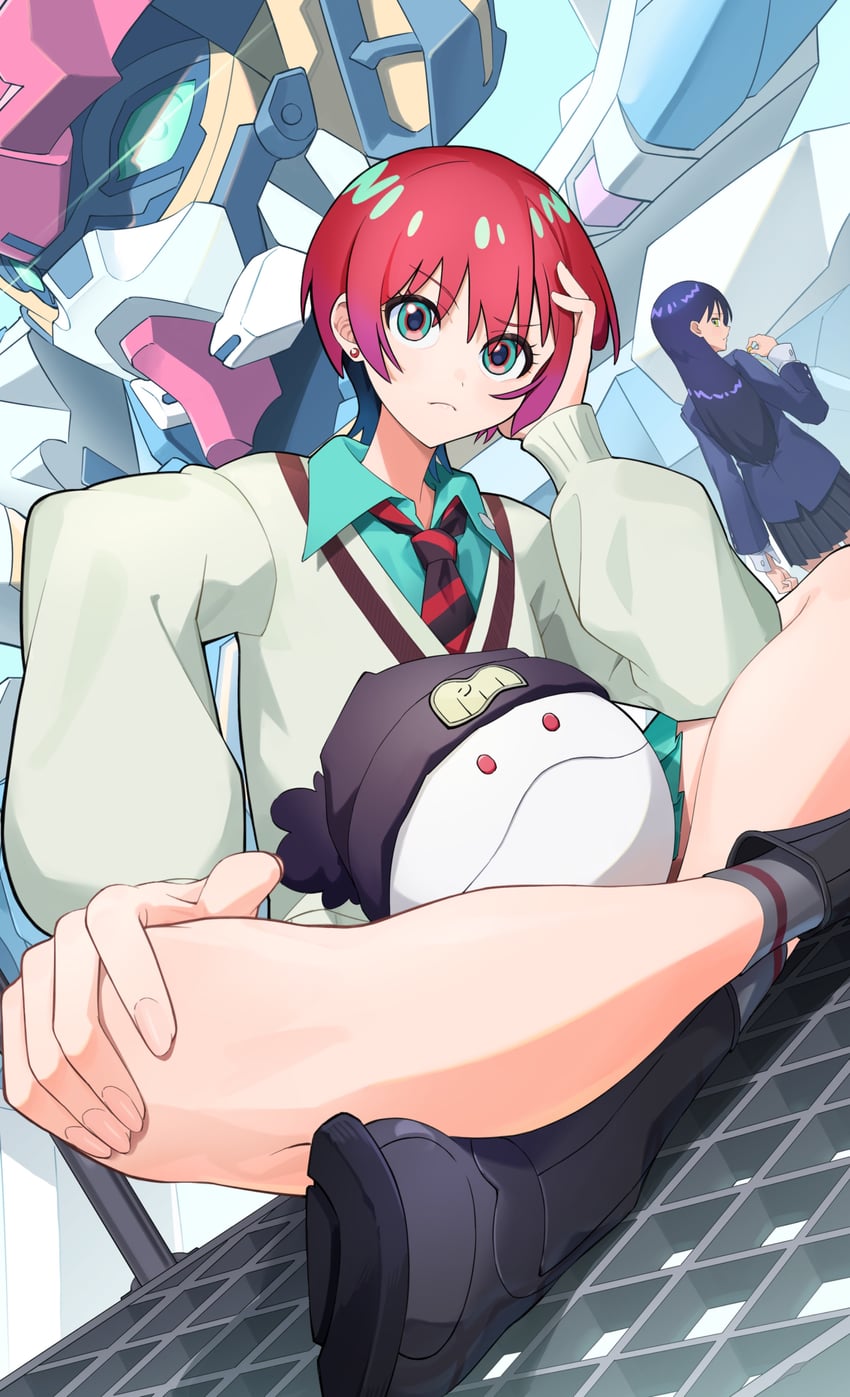 amate yuzuriha, haro, nyaan, and gquuuuuux (gundam and 1 more) drawn by gashino