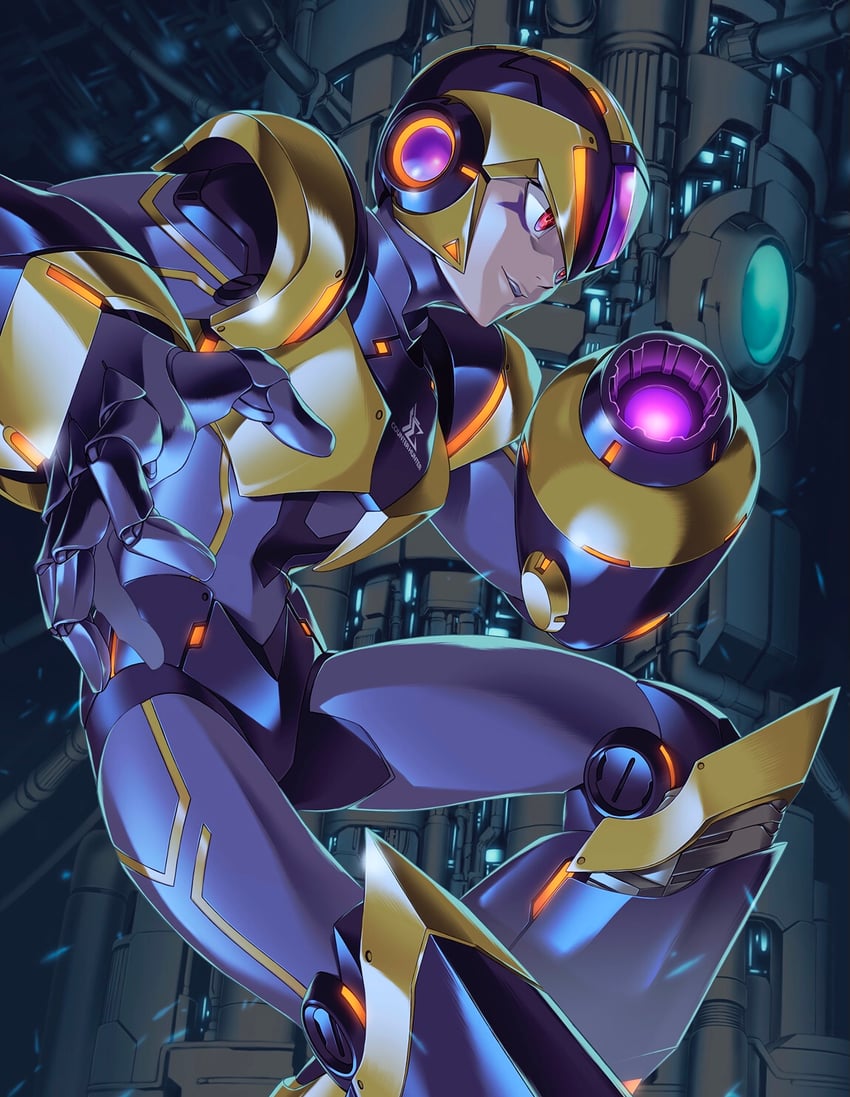 x-kai (mega man and 2 more) drawn by fujino_yuuki