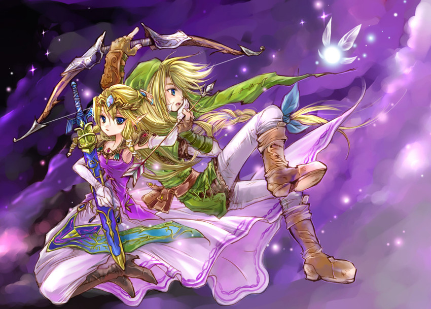 link, princess zelda, and navi (the legend of zelda and 1 more)