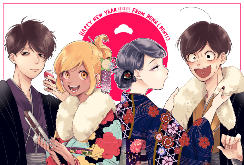 matsuno ichimatsu, matsuno jyushimatsu, jyushiko, and ichiko (osomatsu and 2 more) drawn by benn_(benti)
