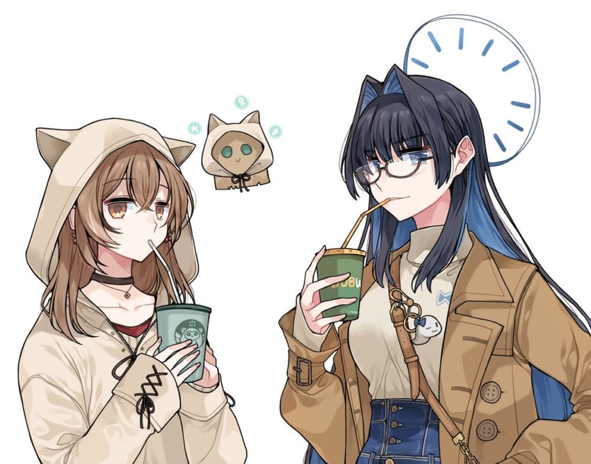 ouro kronii, nanashi mumei, friend, boros, and hootsie (hololive and 2 more) drawn by clipe