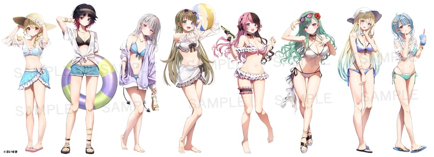 tachibana hinano, aizawa ema, yakumo beni, asumi sena, hanabusa lisa, and 3 more (vspo! and 3 more) drawn by summer_tail720