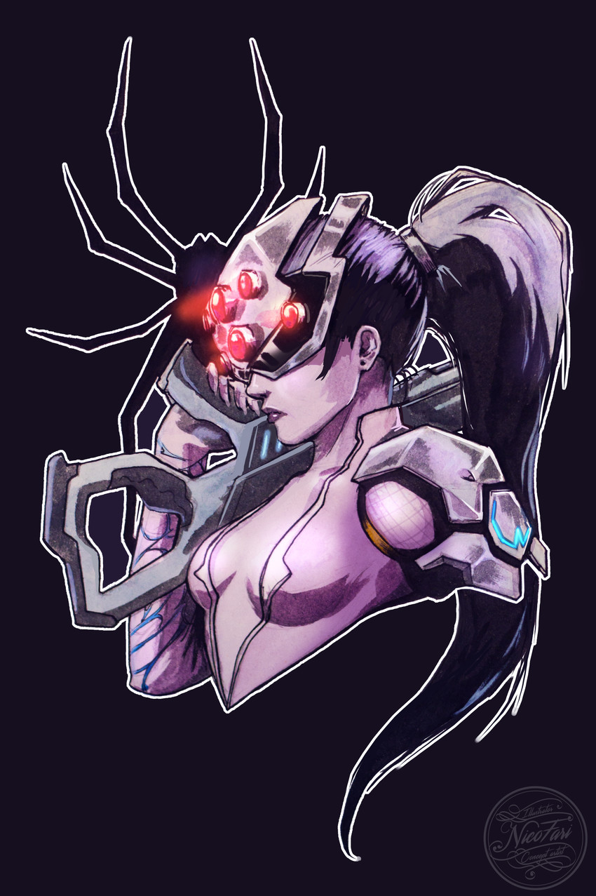 widowmaker (overwatch and 1 more) drawn by nico_fari