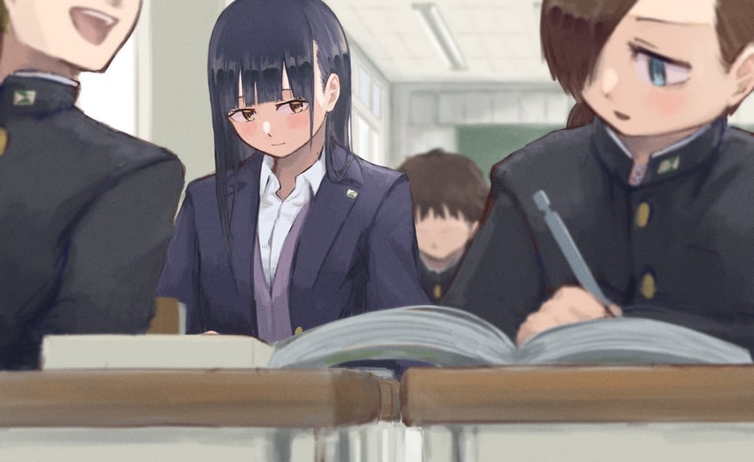yamada anna and ichikawa kyoutarou (boku no kokoro no yabai yatsu) drawn by zumisan3