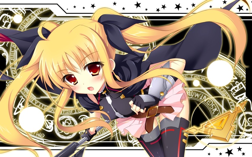 fate testarossa and bardiche (lyrical nanoha and 3 more) drawn by raiou