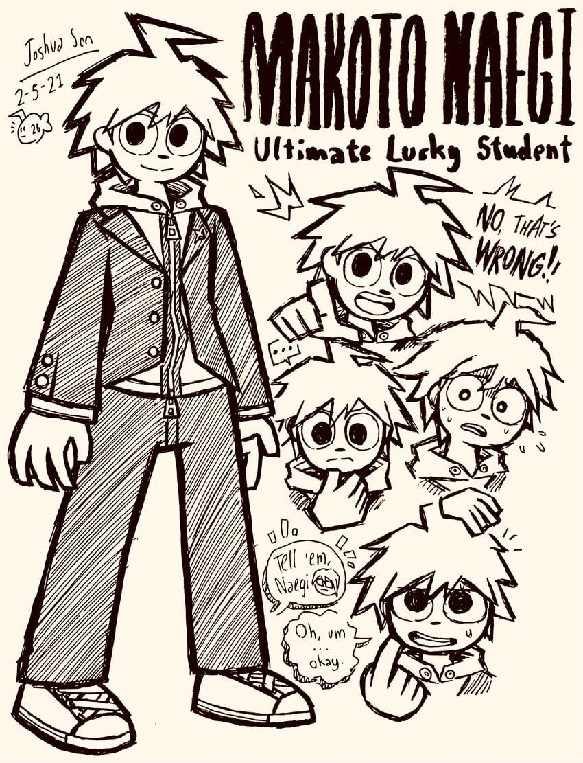 naegi makoto and togami byakuya (danganronpa and 1 more) drawn by josh-s26