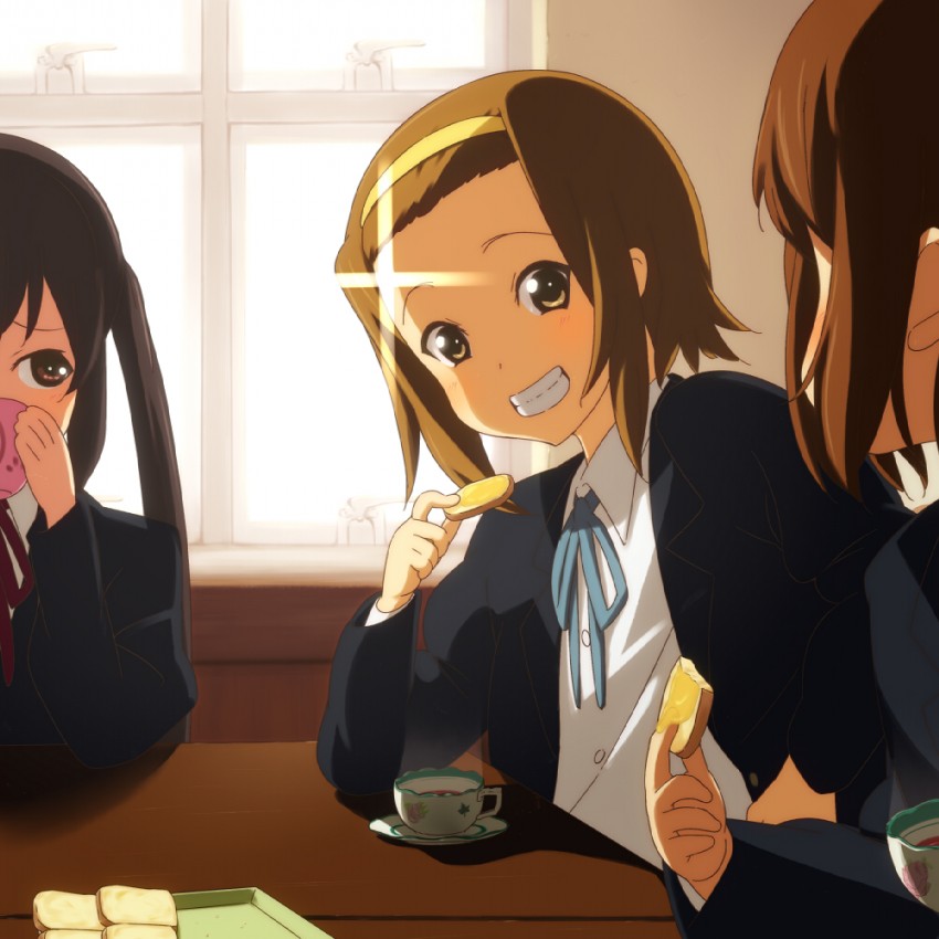 nakano azusa, hirasawa yui, and tainaka ritsu (k-on!) drawn by kanna_asuke