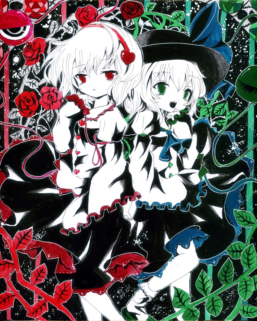 komeiji koishi and komeiji satori (touhou) drawn by torajirou_(toraneko_zirou)