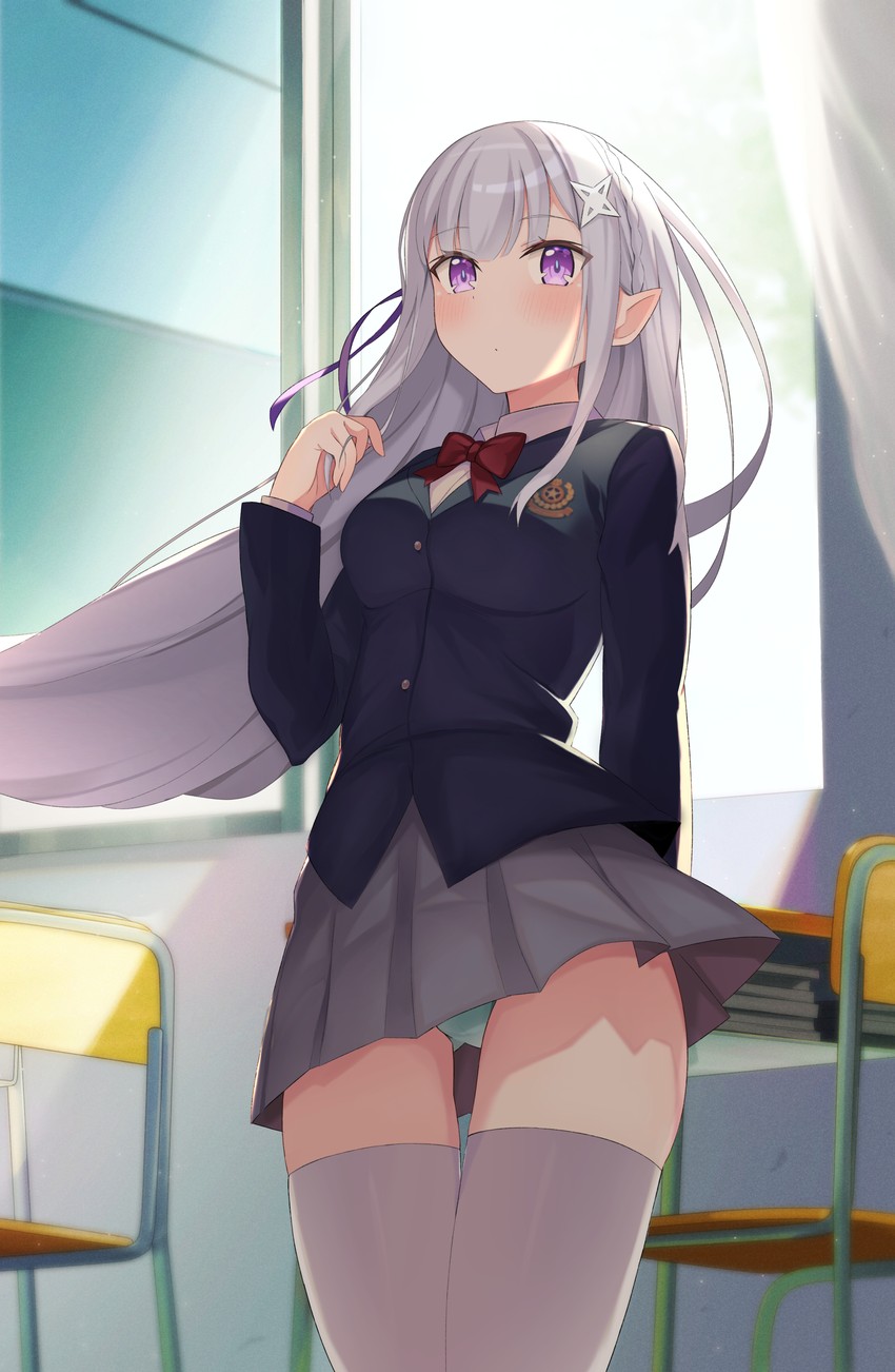 emilia (re:zero kara hajimeru isekai seikatsu) drawn by echiru39