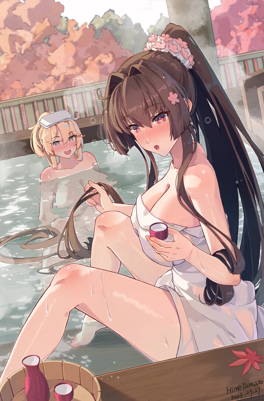 yamato and iowa (kantai collection) drawn by himeyamato