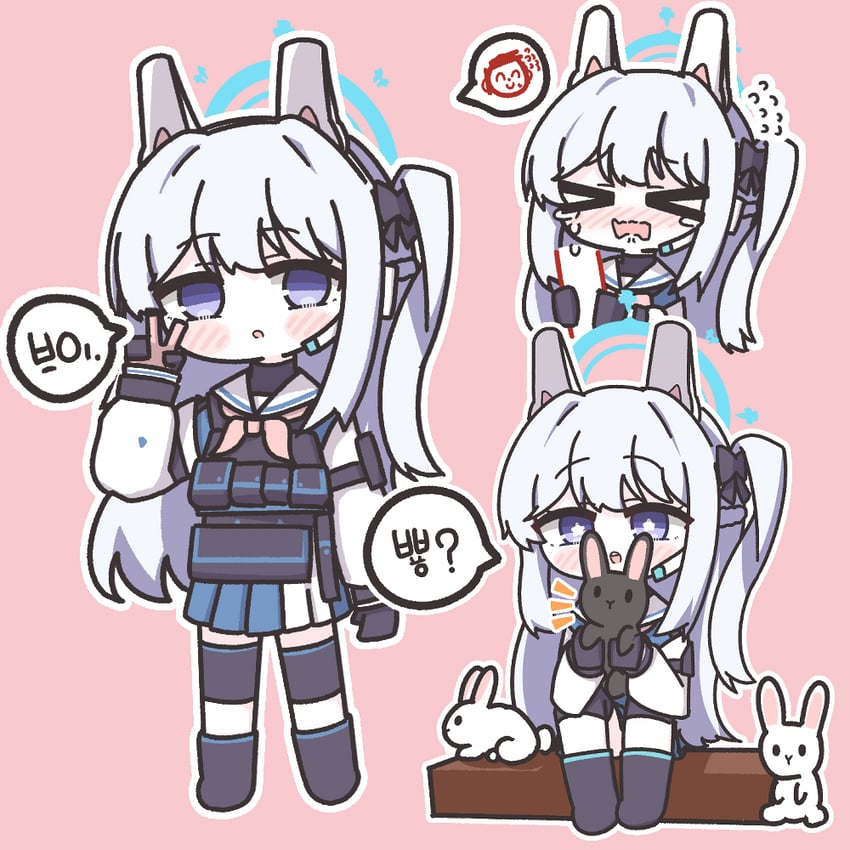 sensei, doodle sensei, and miyako (blue archive) drawn by mora_(moragooyoo)