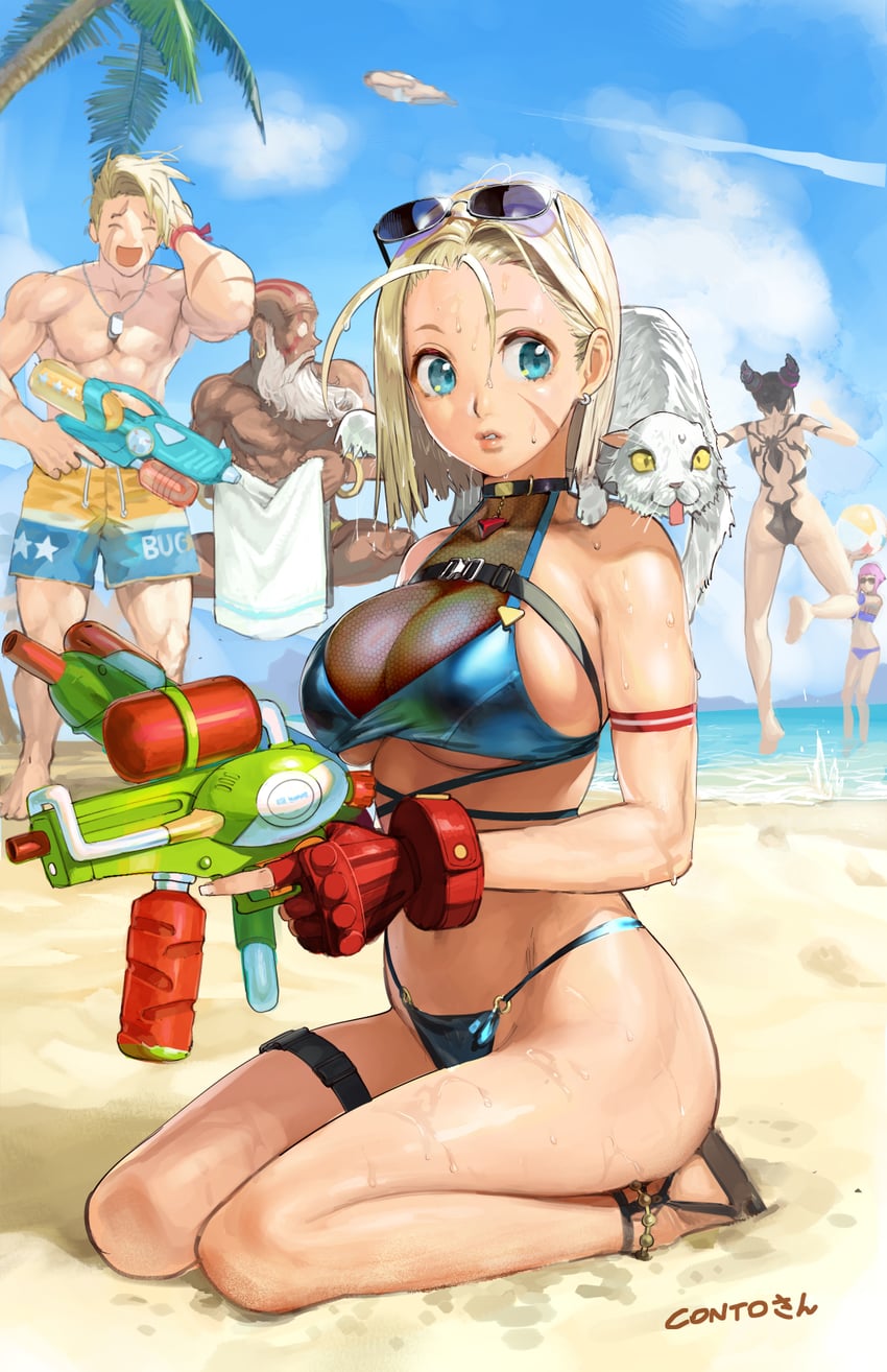 cammy white, han juri, luke sullivan, manon legrand, e. honda, and 1 more (street fighter and 1 more) drawn by conto