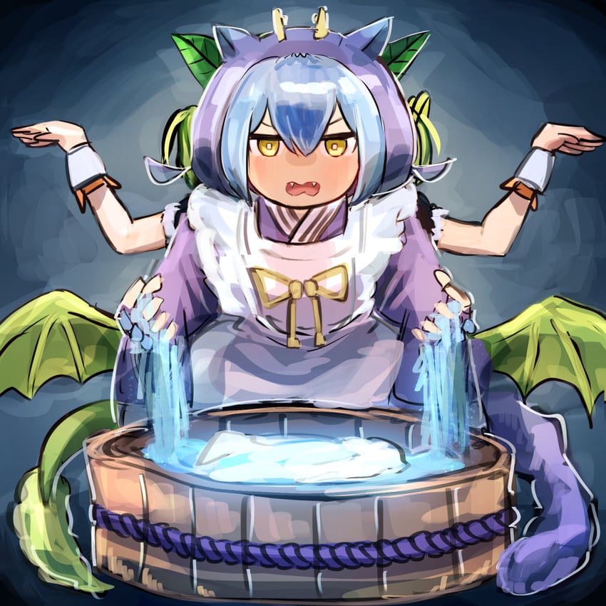 laundry dragonmaid, parlor dragonmaid, and runick fountain (yu-gi-oh!) drawn by hatano_kiyoshi