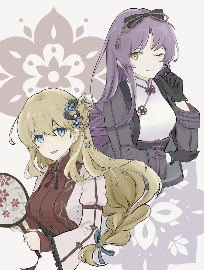 renne and agnes claudel (eiyuu densetsu and 2 more) drawn by iinn0_0