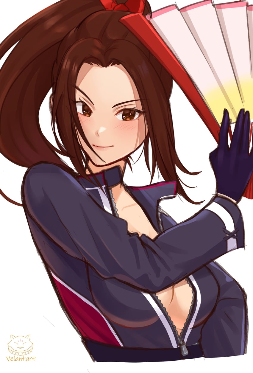 shiranui mai (fatal fury and 1 more) drawn by velantart