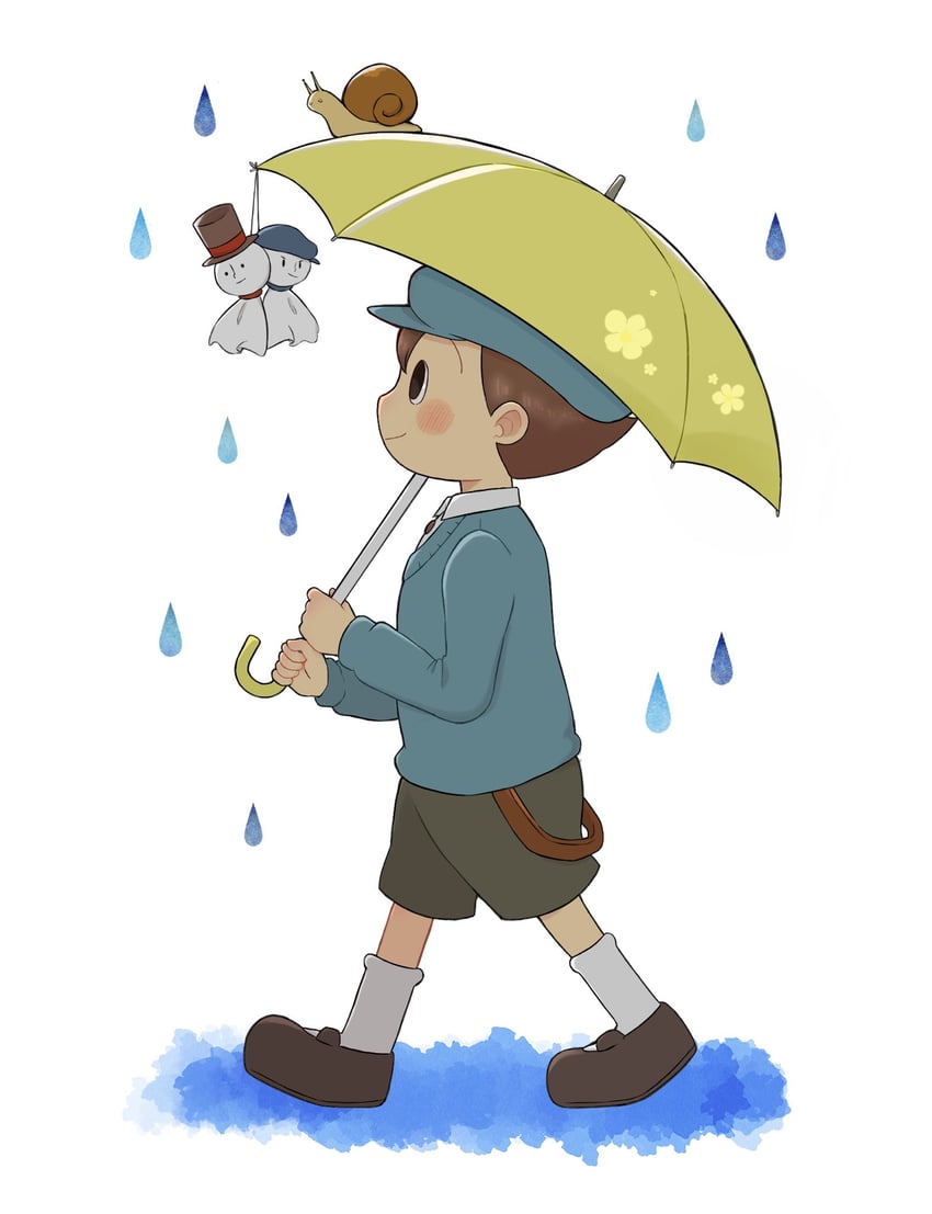 hershel layton and luke triton (professor layton) drawn by kiwami_(kiwamimuneko)