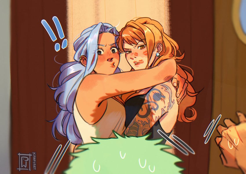 nami, roronoa zoro, and nefertari vivi (one piece) drawn by jacket_mine