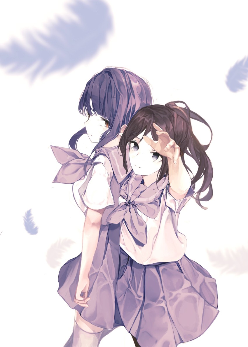 yoroizuka mizore and kasaki nozomi (hibike! euphonium and 1 more) drawn by syasil