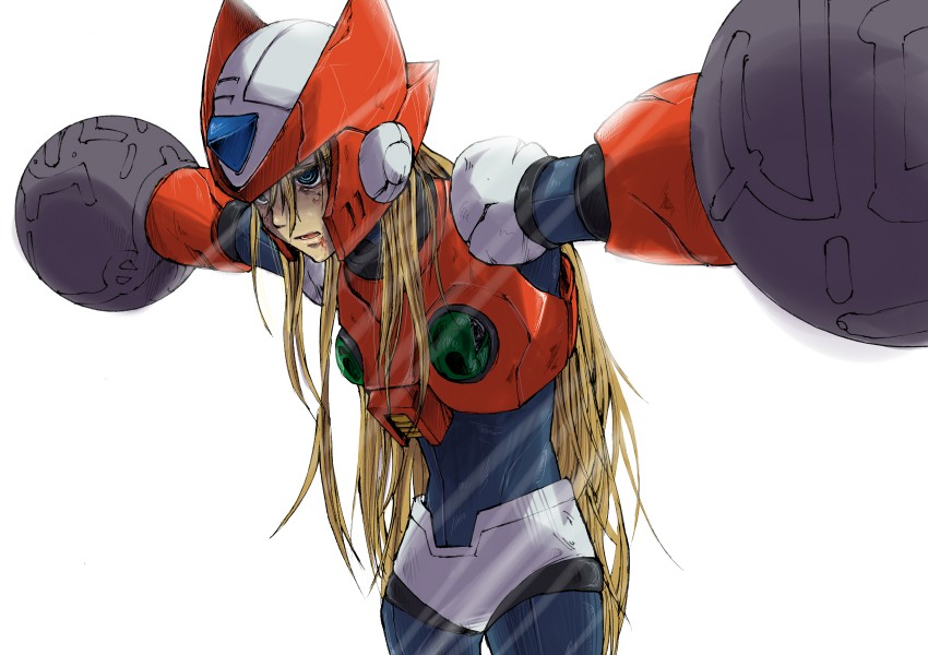 zero (mega man and 2 more) drawn by kotoyama